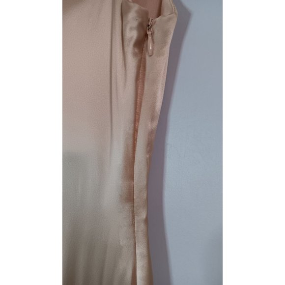 BCBG Paris 2 Silk Maxi Beige Embellished Dance Event New Years Classic Dress - Picture 3 of 6